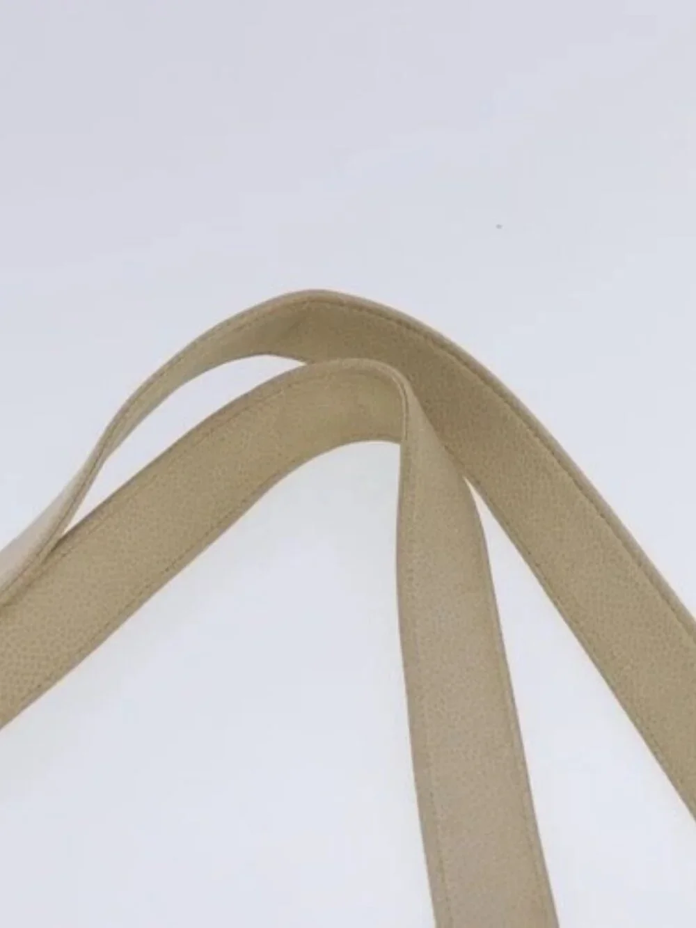 CHANEL COCO Mark Chain Tote Bag Grained Calf Skin Beige Gold CC Auth bs18886